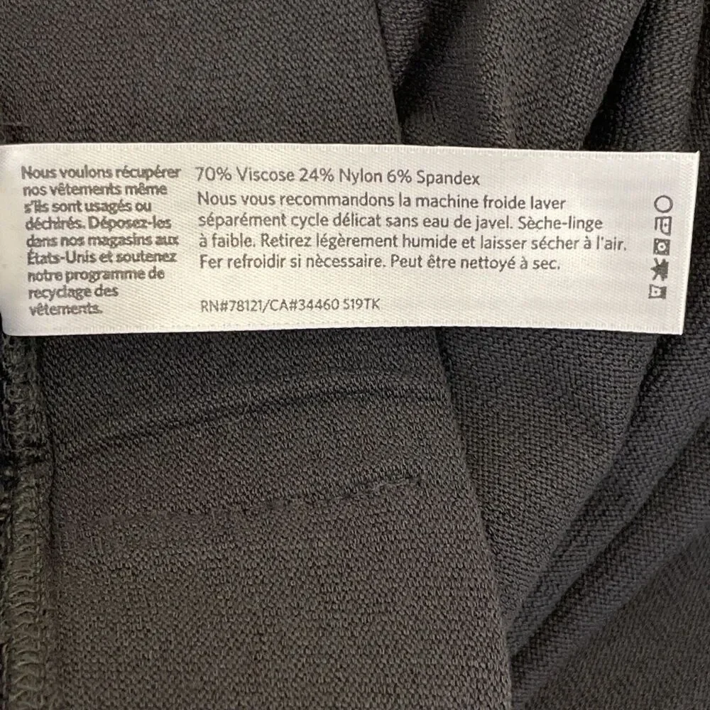 Eileen Fisher Pull-On Pants Womens Size XS Solid Black Career Professional - Picture 8 of 9